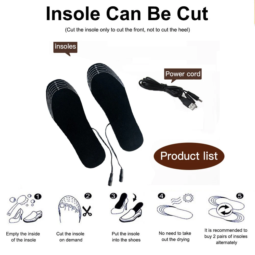 Гетры для ног носки с USB подогревом стельки согревающие подушечки коврик зимних
