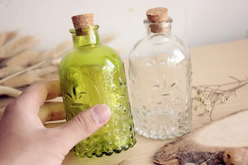 Новинка Zakka Ретро ваза резная пробковая бутылка стеклянная бутылка Настольная Ваза с пробкой