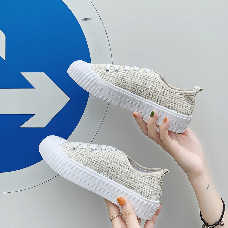 2020 г. женские парусиновые туфли в стиле ретро Гонконге новые осенние прогулочные