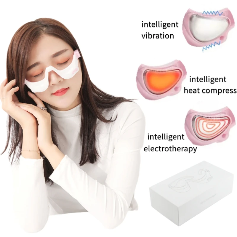 

3D Smart Vibration EMS Micro Current Pulse Hot Compress Eye Massager Fatigue Relieve Wrinkle Reduction Remove Dark Circle