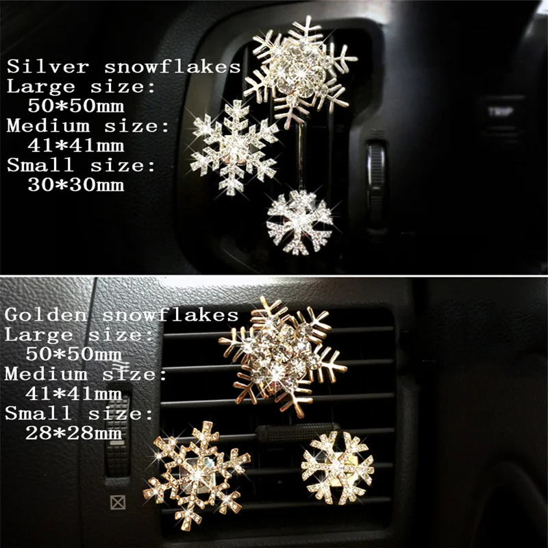 

Car Air Outlet snowflakes Perfume Clip Car Air Conditioner Air Outlet Aromatherapy Sun Float Perfume Decor Interior Accessories