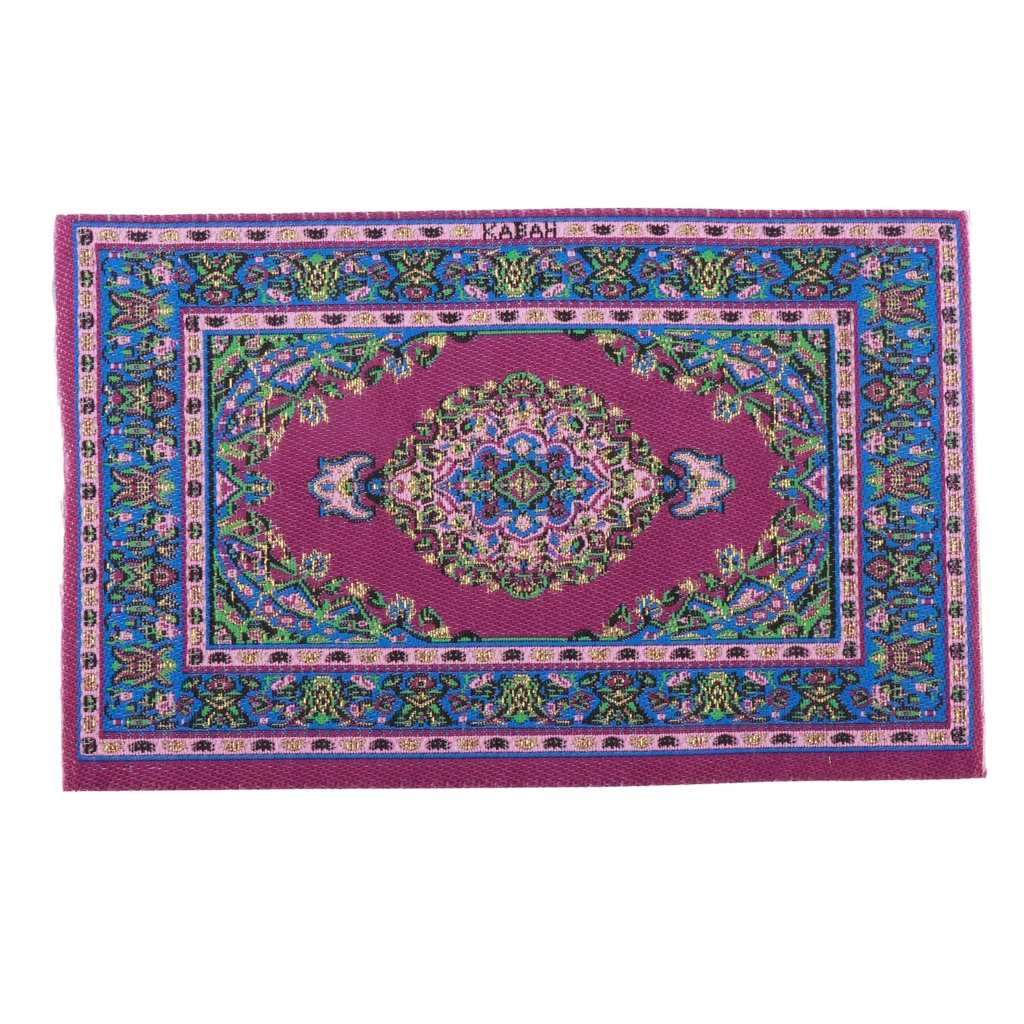 Ручной работы миниатюрный пол ковер вышивка игрушки для 1:12 Масштаб Кукольный