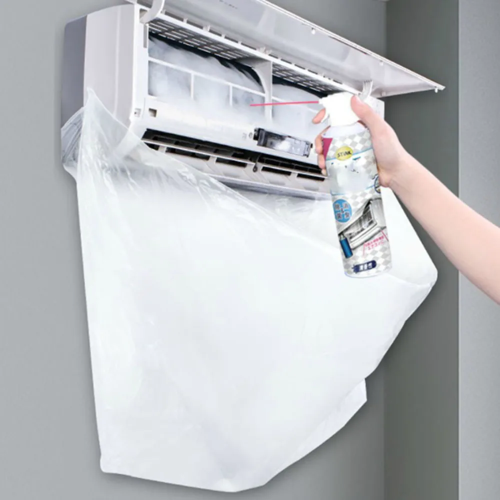 

Air Conditioner Water Bag Waterproof Cleaning Cover with Drain Outlet Dust Washing Protector Bag for Air Conditioner Cleaning