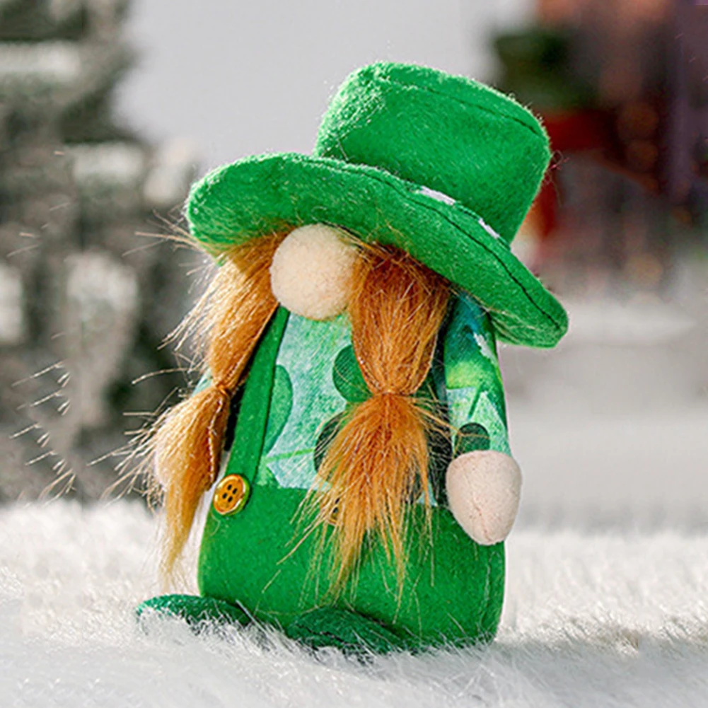 

Faceless Bunny Standing Post Happy Easter Cloth Doll Gnome Dwarf Ornament St Patricks Day Children Gift Festival Toys