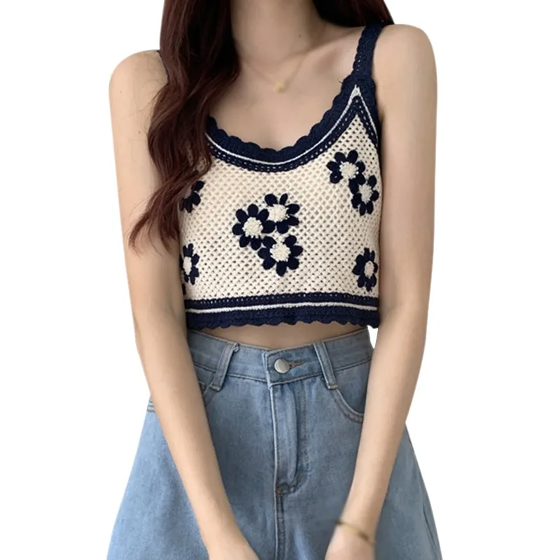 Женский летний короткий топ с цветочным рисунком | Женская одежда