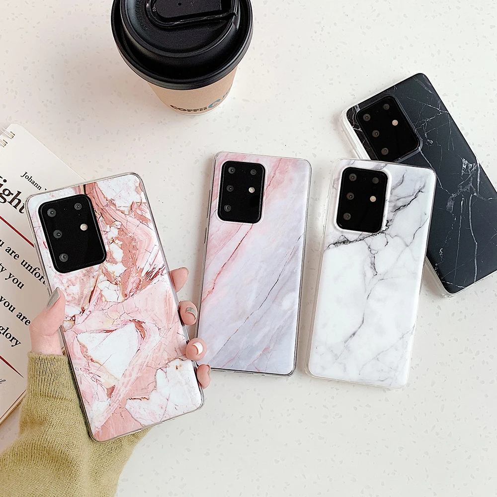 

Classic Marble Phone Case For Samsung Galaxy S20 FE A50 A51 A71 A32 A52 A72 S21 S10 S8 S9 Plus Note 20 10 Soft Phone Back Cover