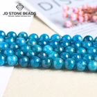 Натуральный Голубой Апатит, модный ледяной апатит, драгоценный камень, ручная работа, Украшение Колье аксессуар для изготовления ювелирных изделий, полудрагоценный камень