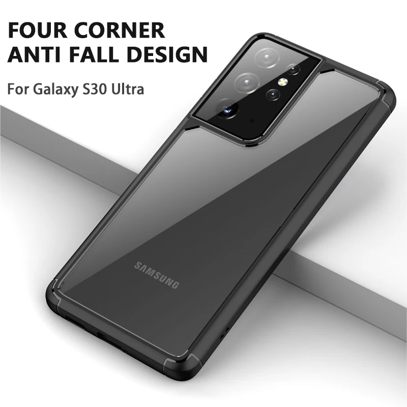 

KEYSION Fashion Clear Shockproof Case for Samsung S21 Ultra S21+ Transparent Silicone back Cover for Galaxy S20+ Note 20 Ultra