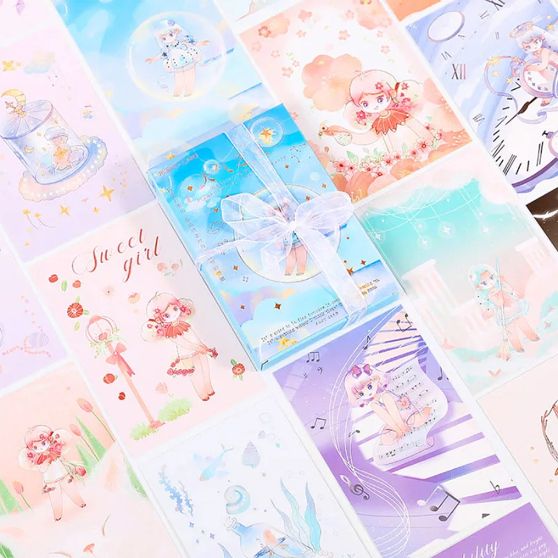 

30 Sheets/Set Weathering With You Postcard Sweet Cartoon Girl Gift Message Card Blessing Greeting Cards