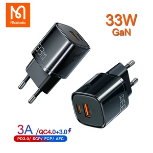 mcdodo 33w gan usb type c pd charger eu uk us plug for iphone 11 12 13 pro max xr xiaomi notebook portable charger fast charging free global shipping