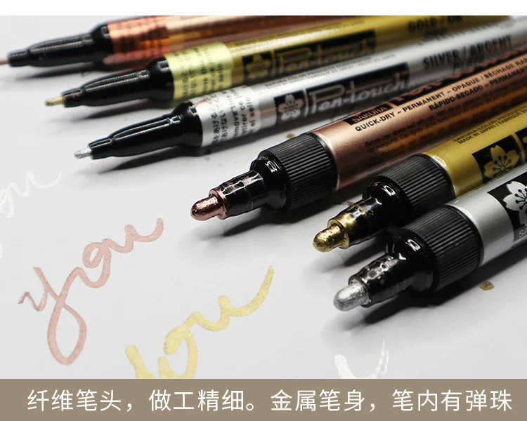 SAKURA быстросохнущая краска ручка цвет печати маркер хайлайтер металлик