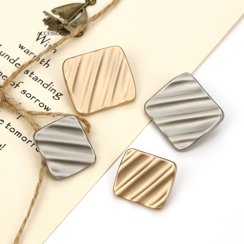 6 шт Ретро золотые серебряные металлические пуговицы с хвостовиком неправильной