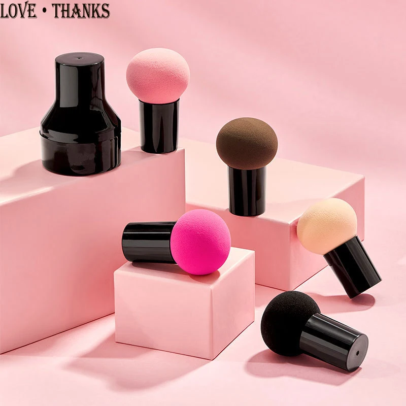 Спонж для макияжа с милой грибовидной головкой коробкой хранения губка основы