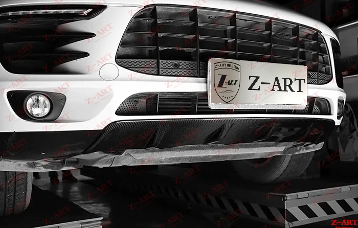 Z ART передний бампер снизу защищают губы для Porsche Macan Boxter S углеродное волокно