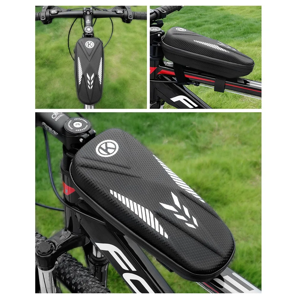

Bicycle Bag Water Resistant EVA Hard Shell Top Tube Front Frame Bag Road Bike Beam Upper Tube Package For MTB Road Folding Bike