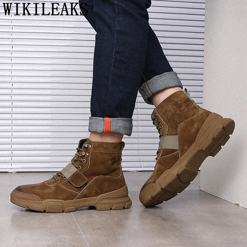 Ботильоны мужская обувь ботинки для пустыни мужские из натуральной кожи мужчин