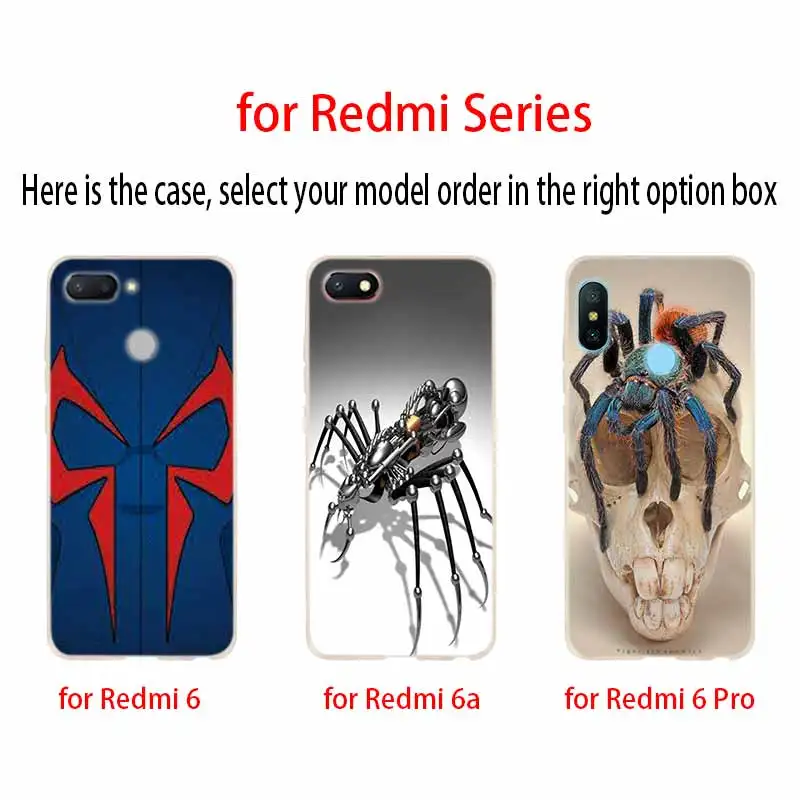 Силиконовый чехол для Xiaomi Redmi 10 9 8 7 6 5 4 A 9at Prime 4x Y3 Cover The spider | Мобильные телефоны и
