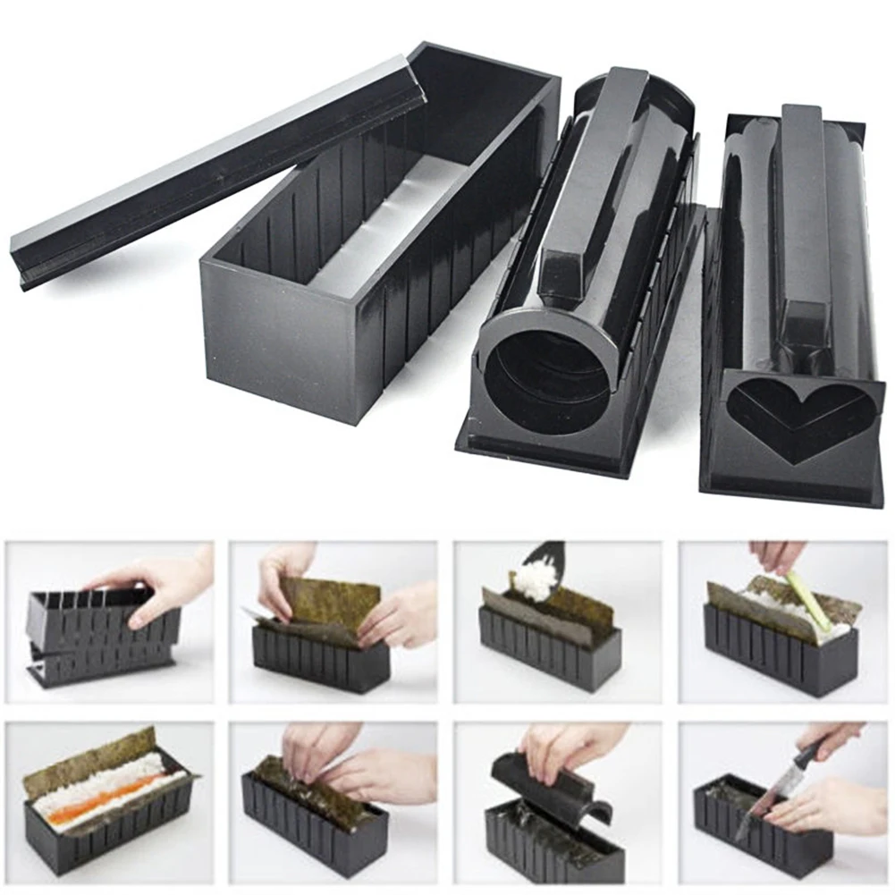 

High Quality Sushi Maker Kit Rice Roll Mold Kitchen DIY Making Mould Roller Tools