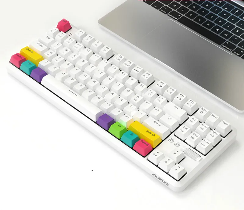 

Клавиатура Ajazz K870T игровая Механическая Беспроводная с 87 клавишами, переключатели синего, коричневого, черного, красного цветов, Bluetooth, Type C, для геймеров, ПК, ноутбуков