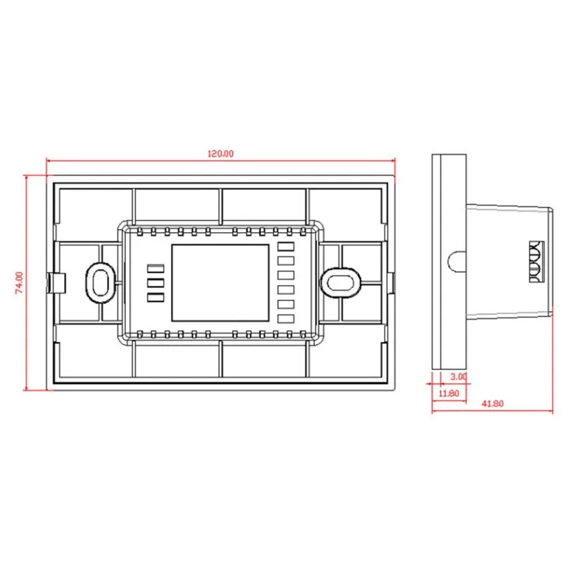 Настенная стеклянная Сенсорная панель светодиодный диммер регулятор яркости DC