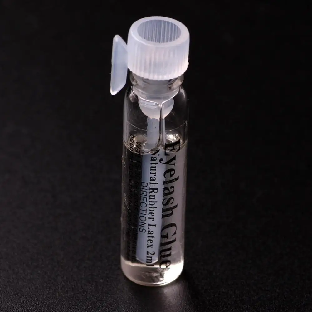 2 мл клей для накладных ресниц прозрачное стекло дорожный размер Карандаш Макияж