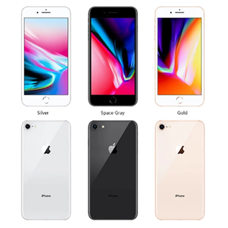 

Apple Unlocked Used Original iPhone 8 Hexa Core Smartphones 2GB RAM 64GB/256GB ROM Fingerprint Cell Phones 4G LTE Mobile Phone