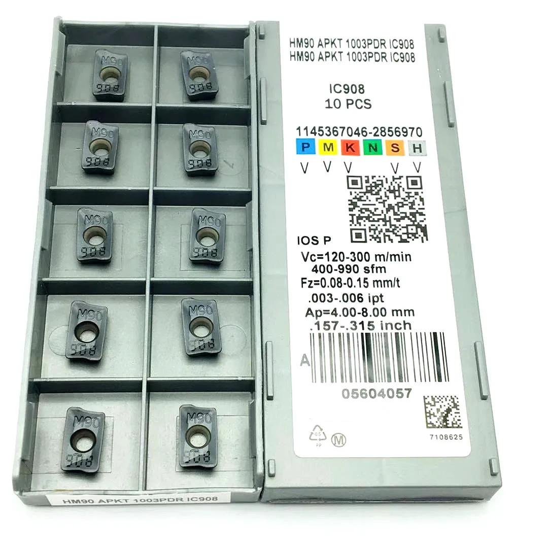 HM90 APKT1003 PDR IC908 токарный инструмент Iscar карбидная вставка cnc APKT 1003 Торцевой