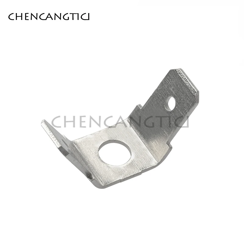 

10 Pcs 6.3 MM Double Connector Bevel Inserts 250 Bilateral Capacitance Connecting Terminal Right Angle DJ6126-C6.3