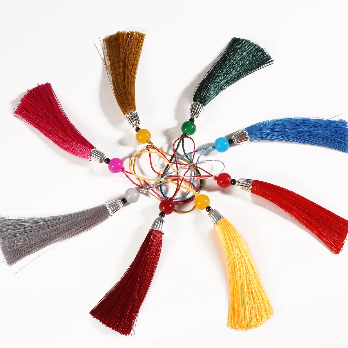 2pcs 14cm Polyester Silk Tassel Fringe Trim Pendant Cotton For Wedding Decoration DIY Sewing Curtains Accessories | Дом и сад