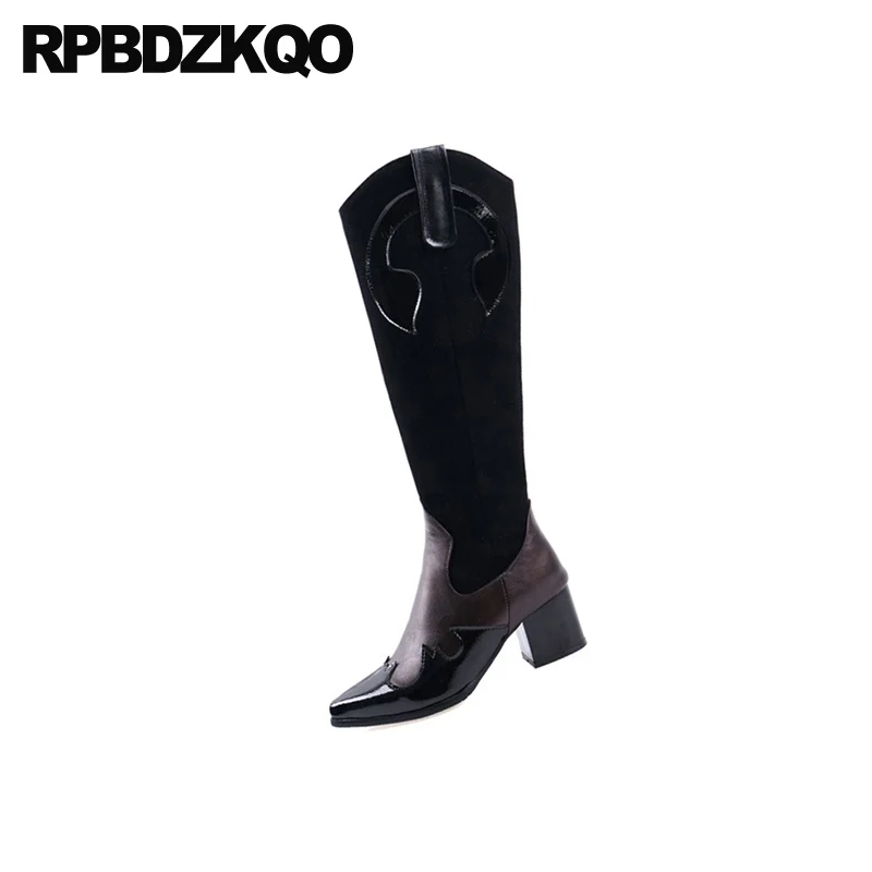 Мода Большой Размеры под змеиную кожу женские сапоги Сезон Зима 2021 из змеиной