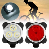 usb rechargeable bike light mtb bike front back rear taillight cycling safety warning light waterproof bicycle lamp flashlight