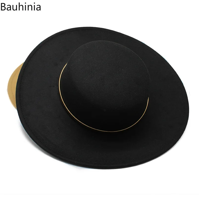 Шляпа Bauhinia большая широкополая плоская 10 см для церкви Дерби однотонная