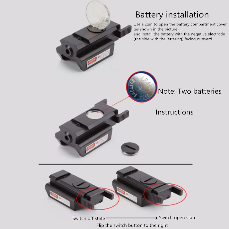 Тактический миниатюрный красный точечный прицел из алюминиевого сплава низкая