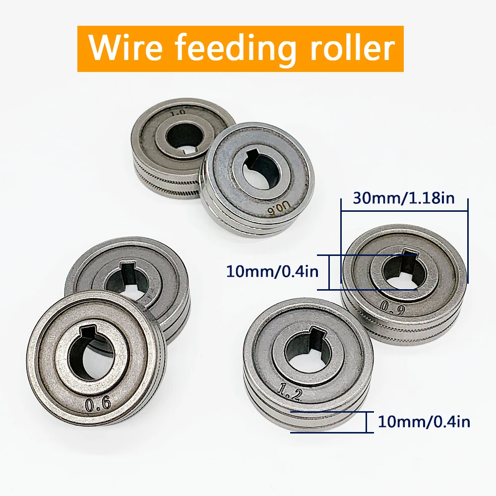 

MIG/MAG Welding wire feeding roller 5KG 0.8mm 0.9m 1.0mm 1.2mm 1.4mm Double Size 30x10x10mm LRS-775S SSJ-29 Wire Feeding Machine