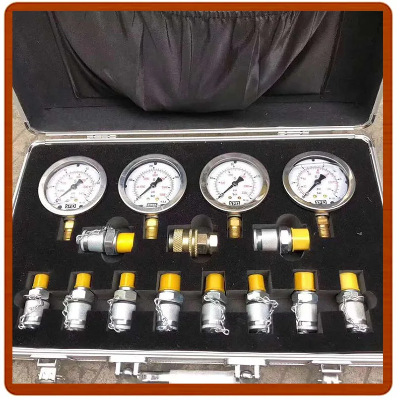 

Набор гидравлических манометров 4 дюйма, комплект для измерения гидравлического давления экскаватора, диагностический инструмент