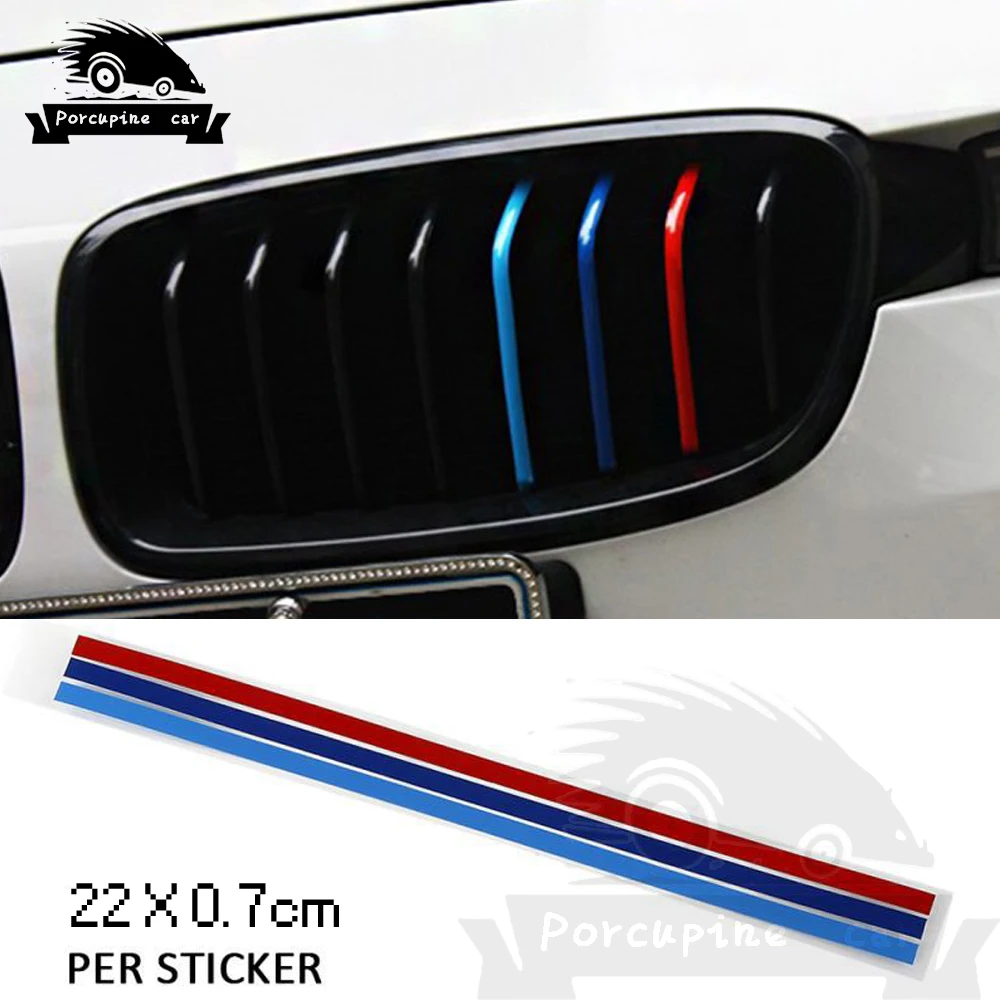 

3-Color Decoration Grille Vinyl Strip car stickers Decal For BMW 1 2 3 4 5 7 F10 F20 F30 E36 E90 E46 X1 X3 X5 X6 G30 Accessories