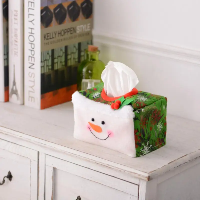 Buy Creative Christmas Decorative Tissue Storage Box Container Paper Bag Holder Organizer Desktop Ambience Decoration 2022 on