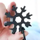 Многофункциональный гаечный ключ в виде снежинки, шестигранный ключ 18 в 1, многофункциональная отвертка для кемпинга, выживания на природе, велоспорта, брелок