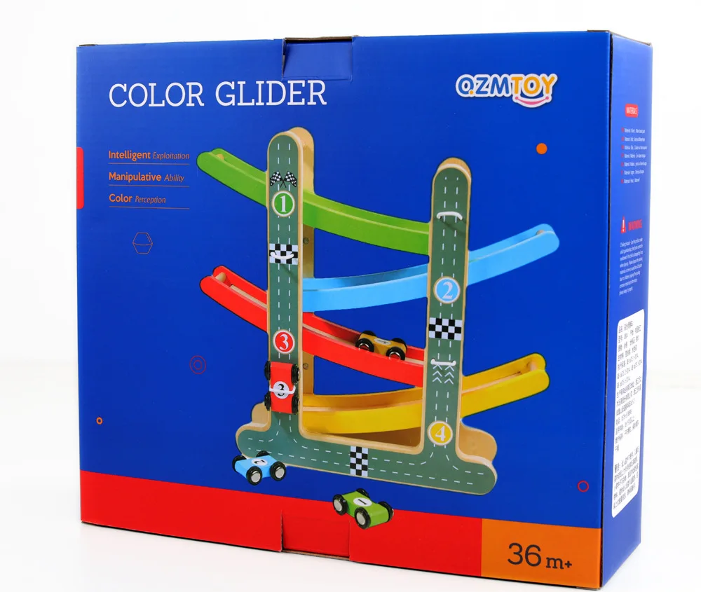 

Wooden glider toy wooden classic wooden Racing Car Early Childhood Education Fun Track car