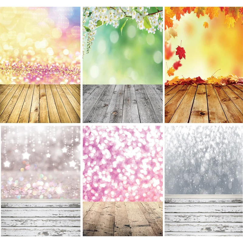 

ZHISUXI Vinyl Custom Flower and Wood Planks Photography Backdrops Prop Boker Wall theme Photography Background DST-1198