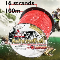 100m109yards braided fishing line 16 strands hollowcore pe braided wire super sea fishing core line 20 30 40 300 400 500lbs