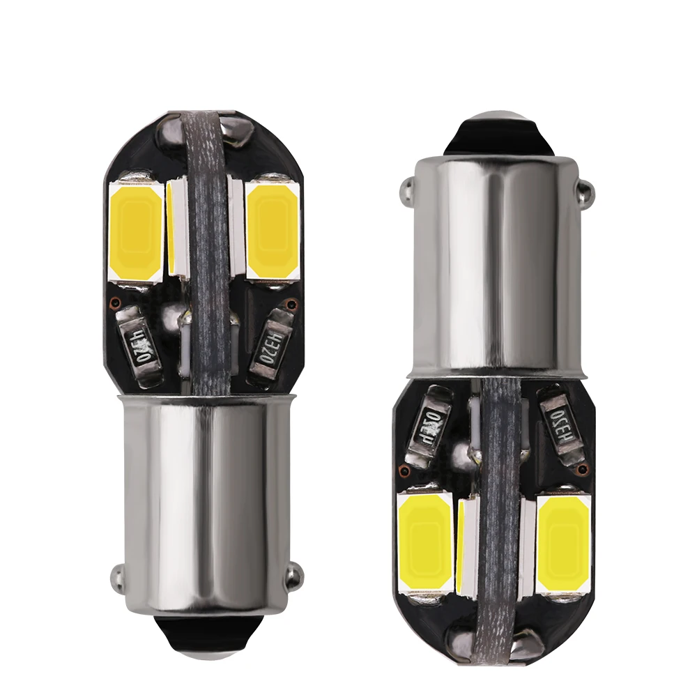 2 шт. BA9S T4W T11 светодиодный ные лампы Canbus 5630 8 SMD безошибочные внутренние для чтения