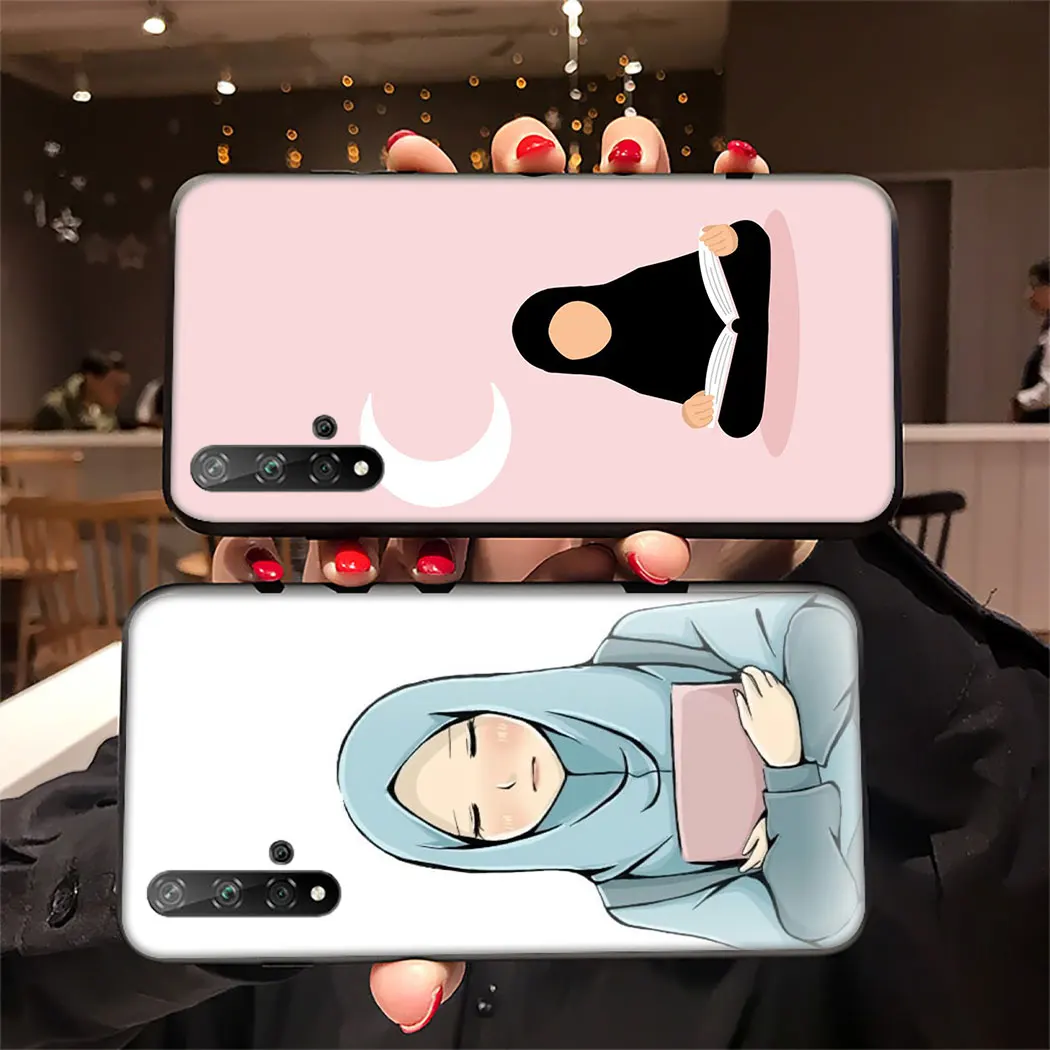 IYICAO Muslim Islamic Gril Eyes Woman Soft Silicone Case for Huawei Honor view 20 9X Pro 10 9 8 Lite 8X 8C 7X 7C Note |