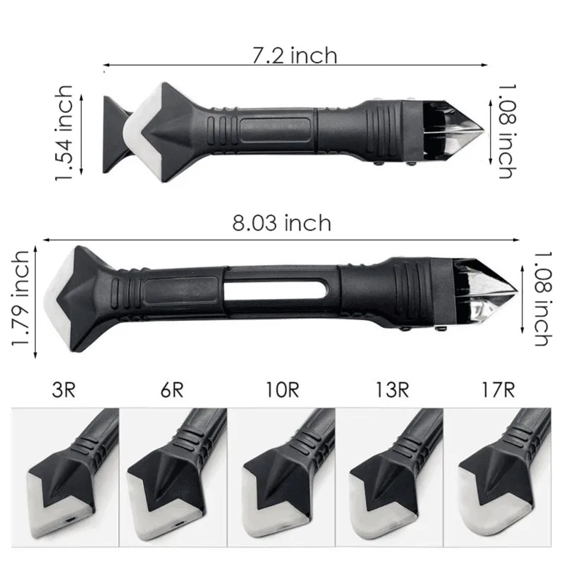 

32pcs Caulking Finisher Kit Stainless Steel Caulk Nozzle Applicator Caulking Finisher Glue Silicone Sealant Finishing Tool Set