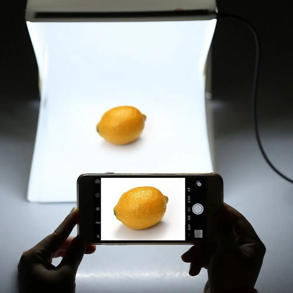 Мини светильник для фотостудии белого цвета складная палатка мини бокс