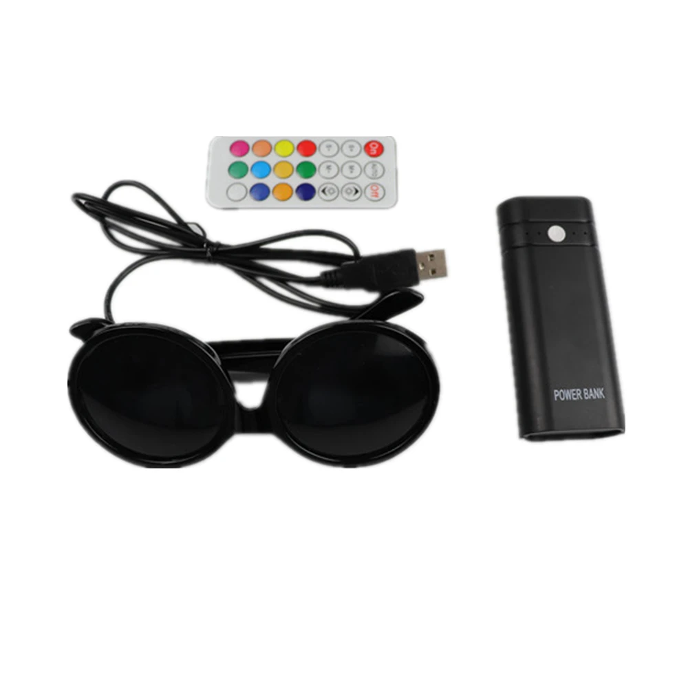 

Full Color LED Glasses Rainbow Colors Super Bright Rave EDM Party DJ Stage Laser Show Sunglasses Goggles