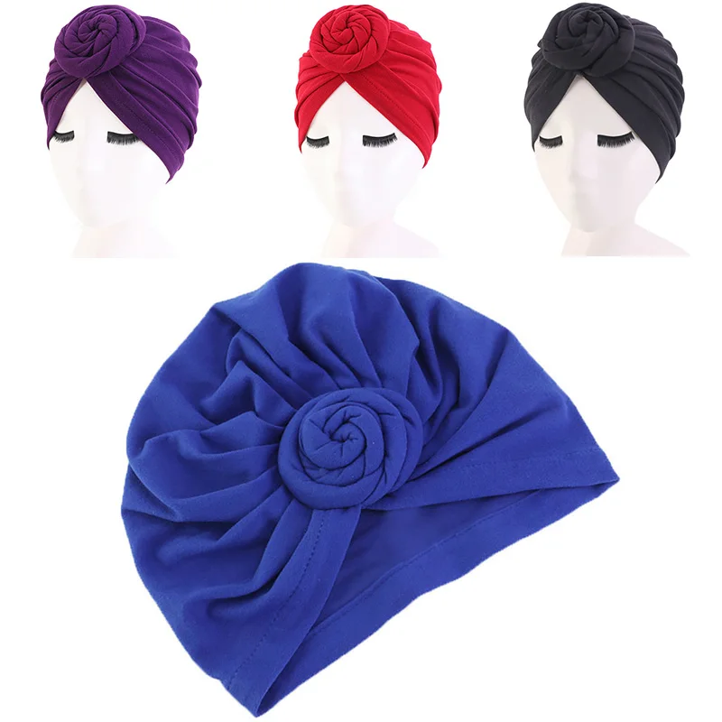 

Dry Hair Red Turban Bonnet Soild Polyster Soft Knot Inner Hijab Caps African Twist Headwrap Women Head Wraps Bath Hat Hijabs Cap