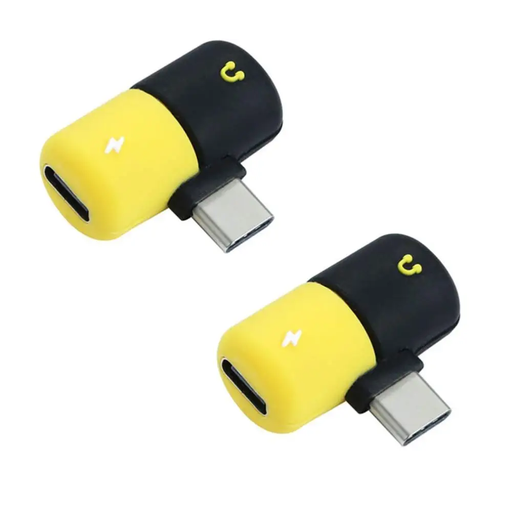 Мини капсула Зарядное устройство и адаптер для подключения наушников 2 в 1 Тип C до