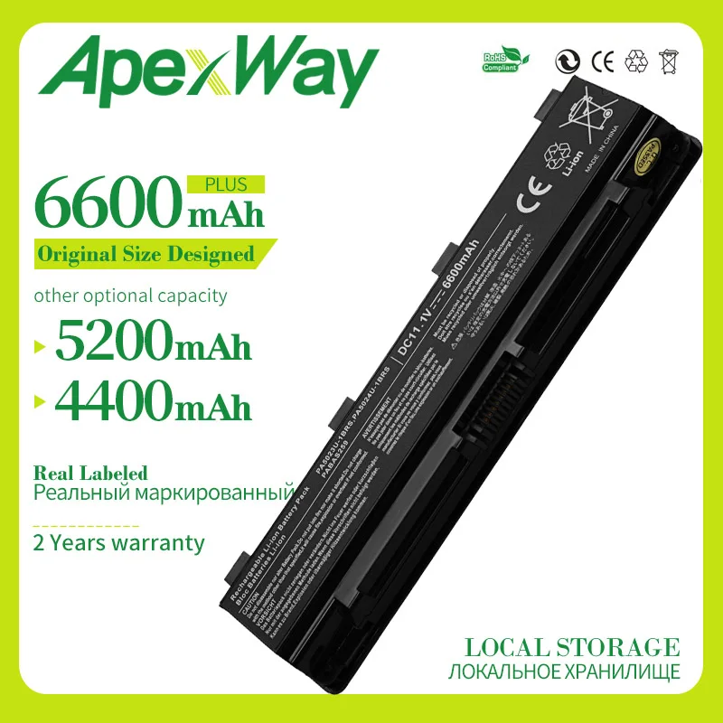 Apexway Новый аккумулятор для ноутбука Toshiba Satellite C50 C800 C850 C855 C855D L800 L830 L840 L855 L870 L875 M800 P800
