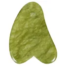 Натуральный камень зеленый нефрит Гуа-Ша массаж средство для ухода за лицом спа терапевтическая, для мышц релаксации лифтинг лица тонкий антистресс тела соскабливания